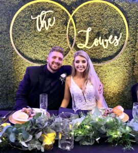 Our greenery backwall is perfect for weddings